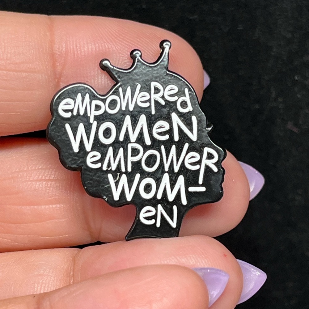 Empowering  support -strong female lapel pin -enamel NWOT